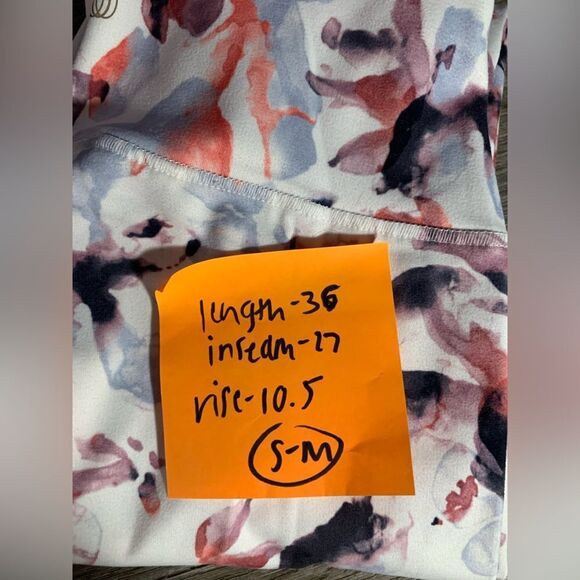 Balance Collection Leggings Workout Leggings Multi Color Funky Floral Print S M - Picture 10 of 10